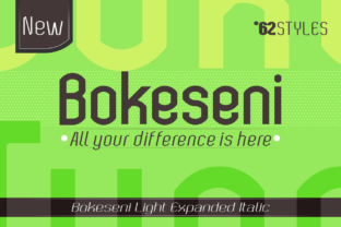 Bokeseni Light Expanded Italic Font Review