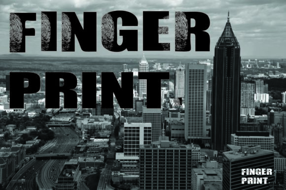 Finger Print Display Font for Handmade Creations