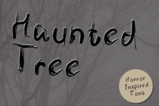 Haunted Tree Font for Halloween Campaigns