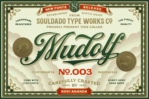 Mudolf: A Playful Vintage Font for Branding Magic
